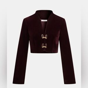 Commense Metal Buckle
Corduroy Stand Collar Jacket and skirt set